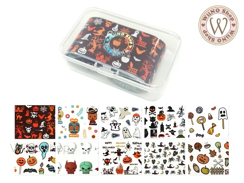 Nail art decoration exclusive-Halloween Transfer Foil Nail Art Decoration Set (H04)