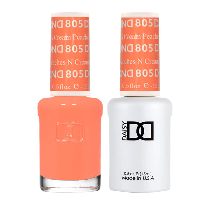 nail polish moth gray-DND Duo - Peache n Cream - 805