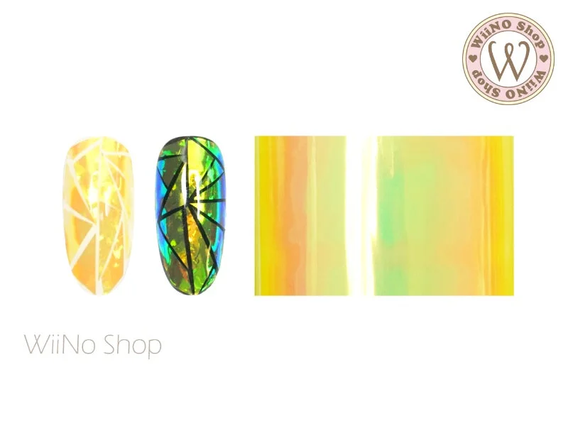 Nail art decoration ethereal-Yellow Rainbow Nail Film (RB19)