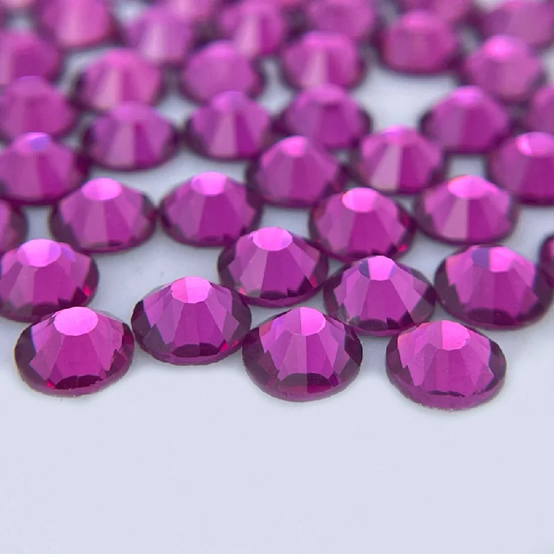 Nail rhinestone tidy solutions-Fuchsia Glass Rhinestones