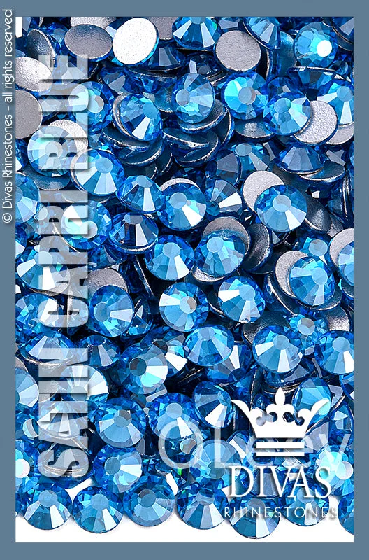 Nail rhinestone reverse French-SATIN RHINESTONES - 'Capri Blue'