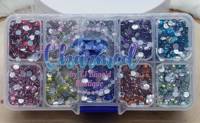 Nail rhinestone carve art-Phone Grip Resin Rhinestone Mini Kit- 4mm