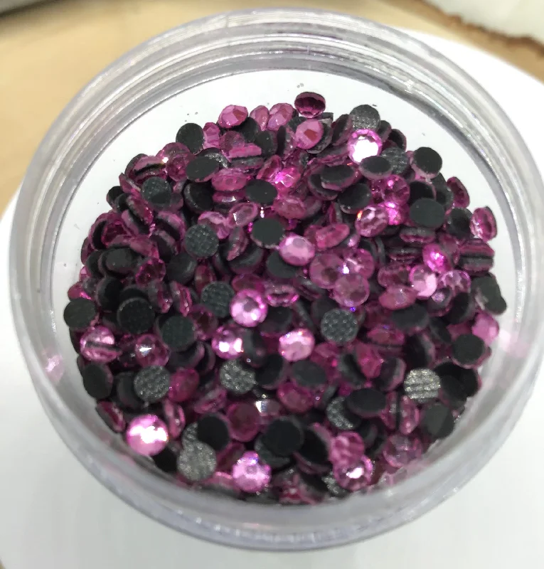 Nail rhinestone tide vibes-Dark Pink Hot Fix Rhinestones