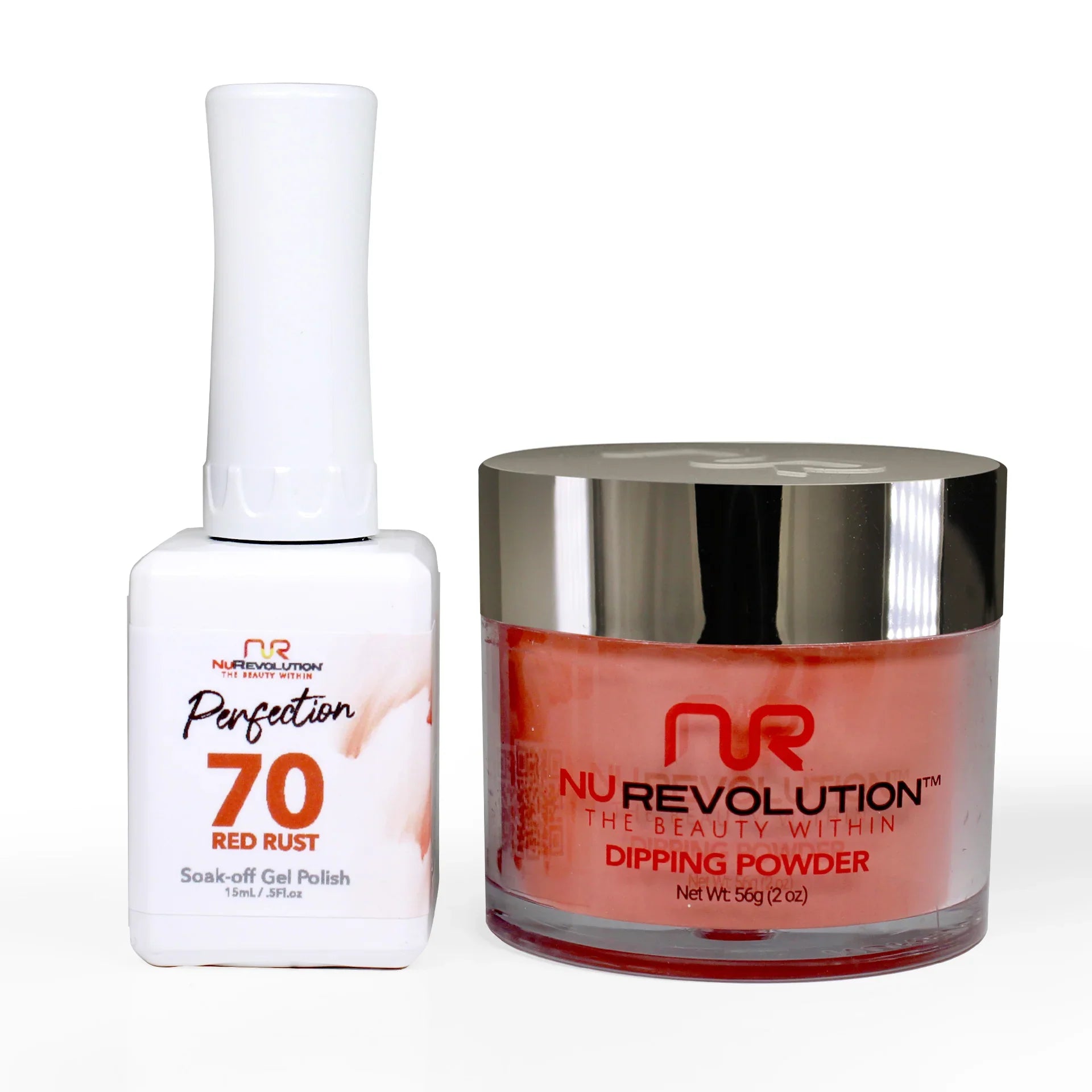 nail polish toboggan run-NuRevolution Perfection 070 Red Rust