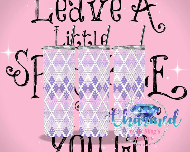 Nail rhinestone trend week-Pink and Purple Rhinestone Sublimation Tumbler Kit