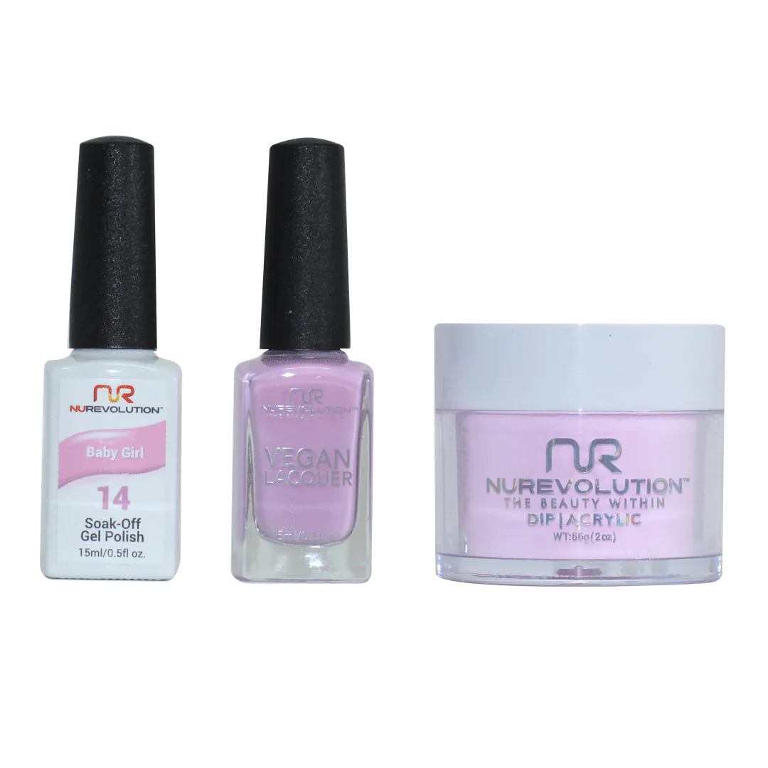 nail polish pop beat-NuRevolution Trio set 014 Baby Girl