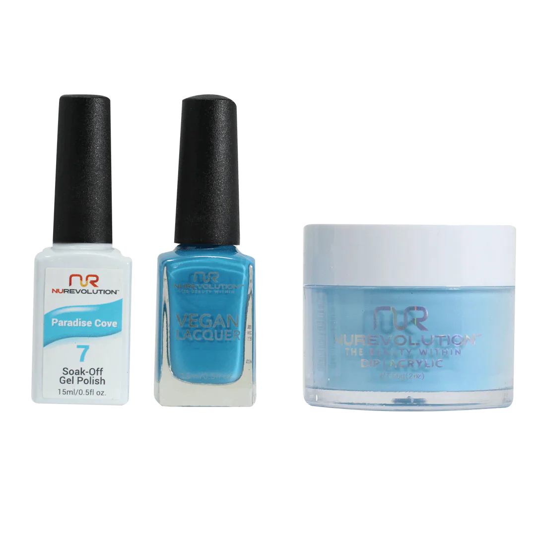 nail polish gong bronze-NuRevolution Trio set 007 Paradise Cove