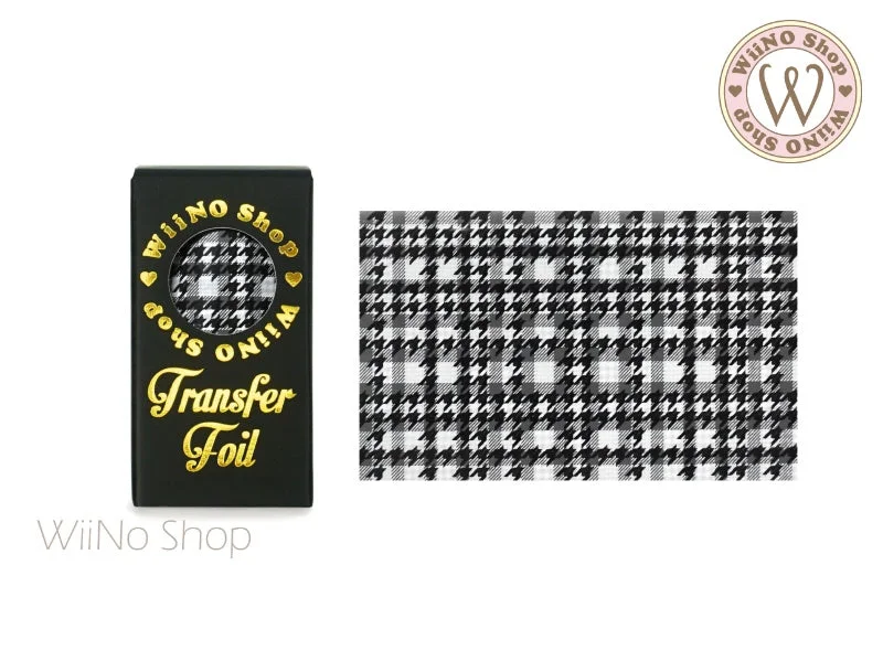 Nail art decoration embroidery-Houndstooth Pattern Nail Transfer Foil (TH-08)