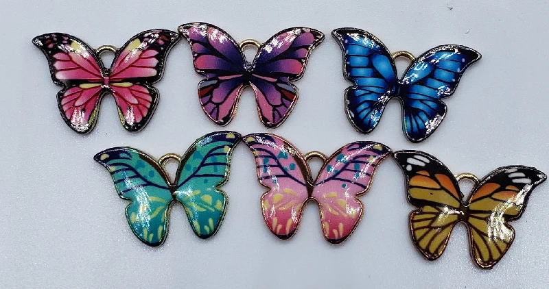 Nail rhinestone ridge shine-Butterfly Alloy Charms