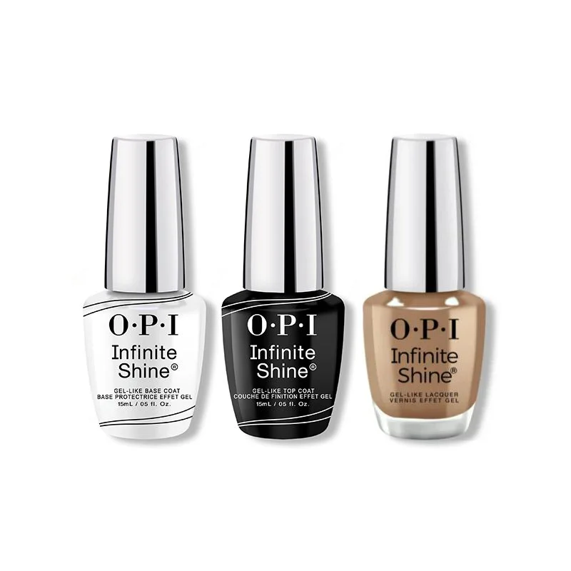 nail polish sunrise mist-OPI - Infinite Shine Combo - Base, Top & Pure Jean-Ius