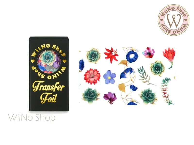 Nail art decoration cutting-edge-Four Season Flower Nail Transfer Foil (FL-D-05)