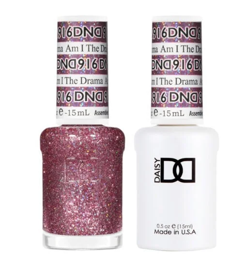 nail polish tide mark-DND #916 Daisy Gel Polish & Lacquer Duo (15ml) Am I The Drama - Super Glitter