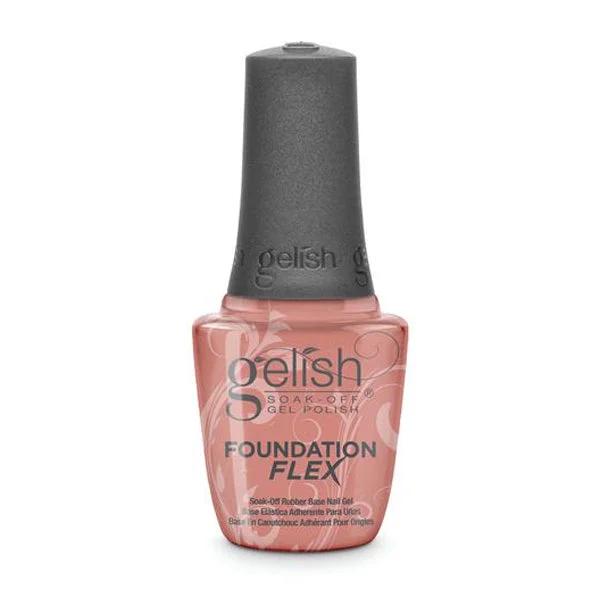 nail polish wave crest-Gelish Foundation Flex - Cover Beige 15ml (Rubber Base)