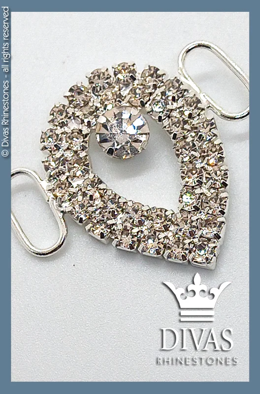 Nail rhinestone craft secrets-Encrusted Teardrop - Clear