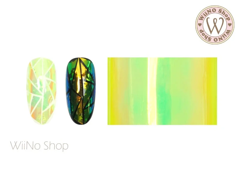 Nail art decoration angelic-Light Green Rainbow Nail Film (RB20)