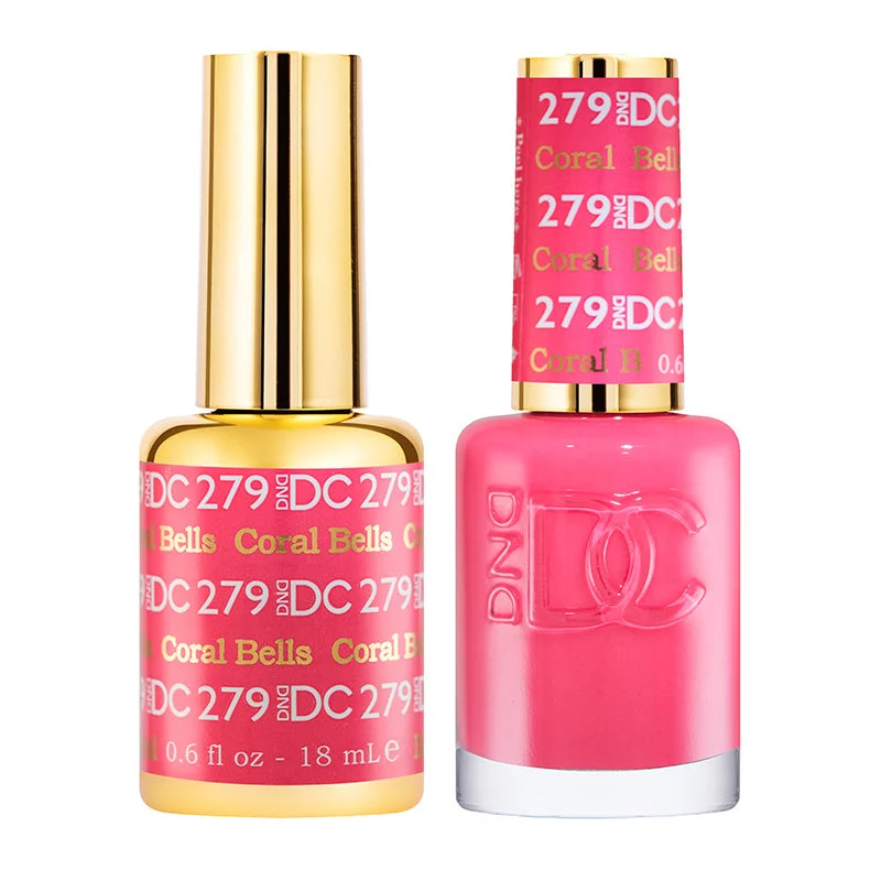 nail polish crescent shine-DND #279 DC Gel Polish & Lacquer Duo (15ml) Coral Bells