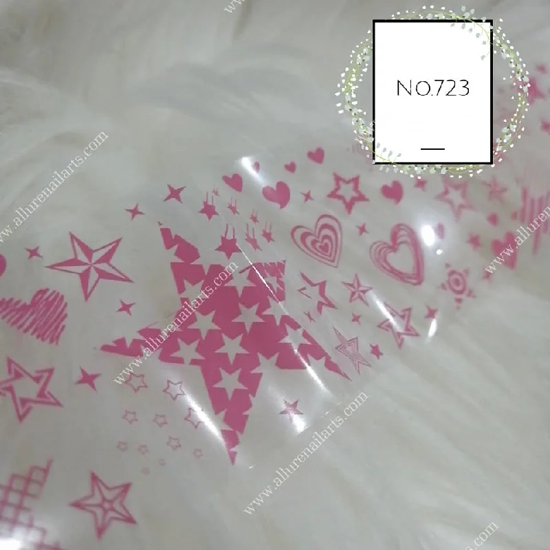 Nail art decoration cultural-Stars Geometric Print Foil Nail Transfer