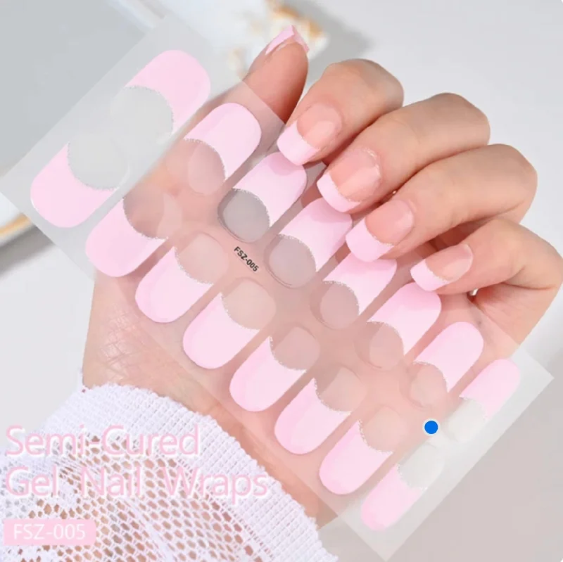 nail repair with sealant-packed gel-Pink French