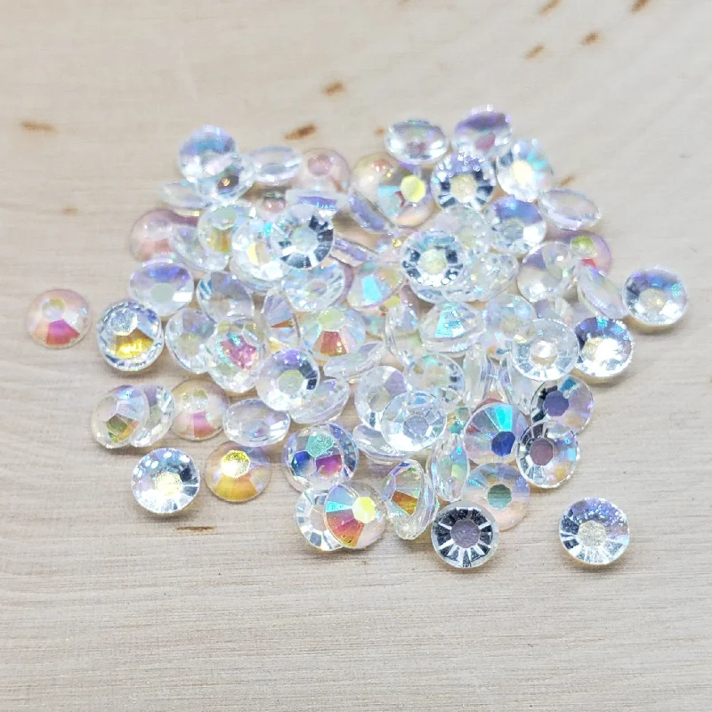 Nail rhinestone ship free-Clear AB Transparent Jelly Resin Round Flat Back Loose Rhinestones