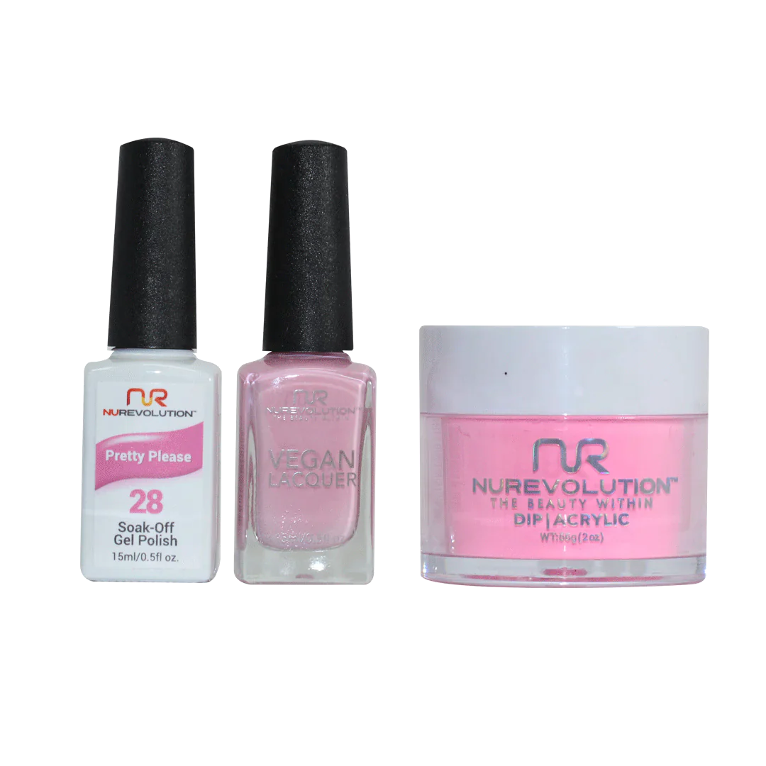 nail polish tempo red-NuRevolution Trio set 028 Pretty Please