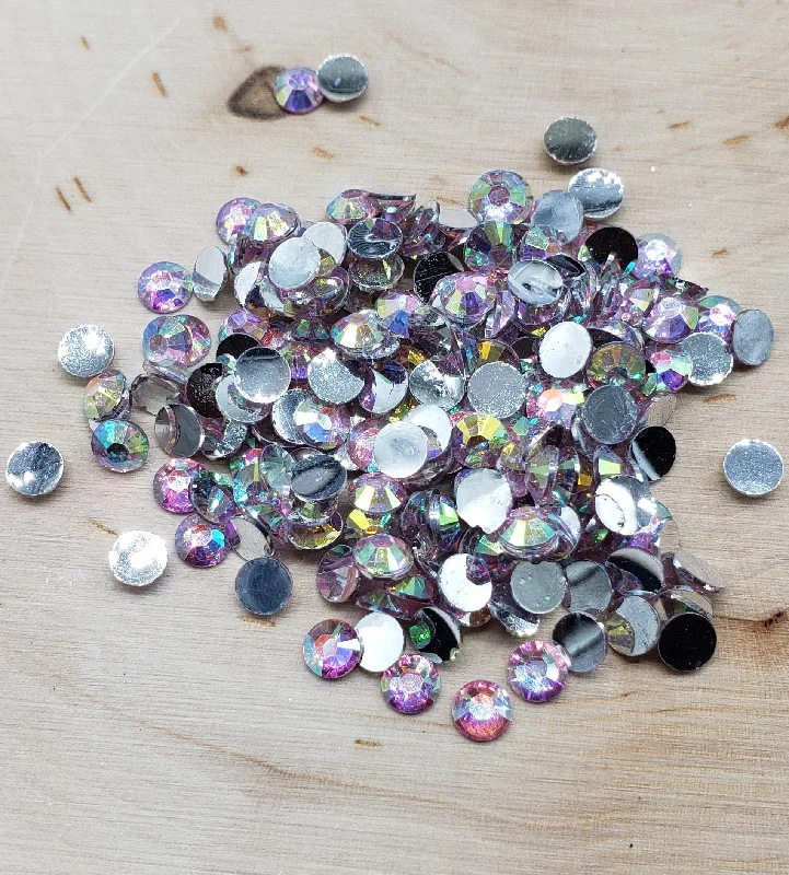 Nail rhinestone skill art-Lt Pink AB Resin Rhinestones