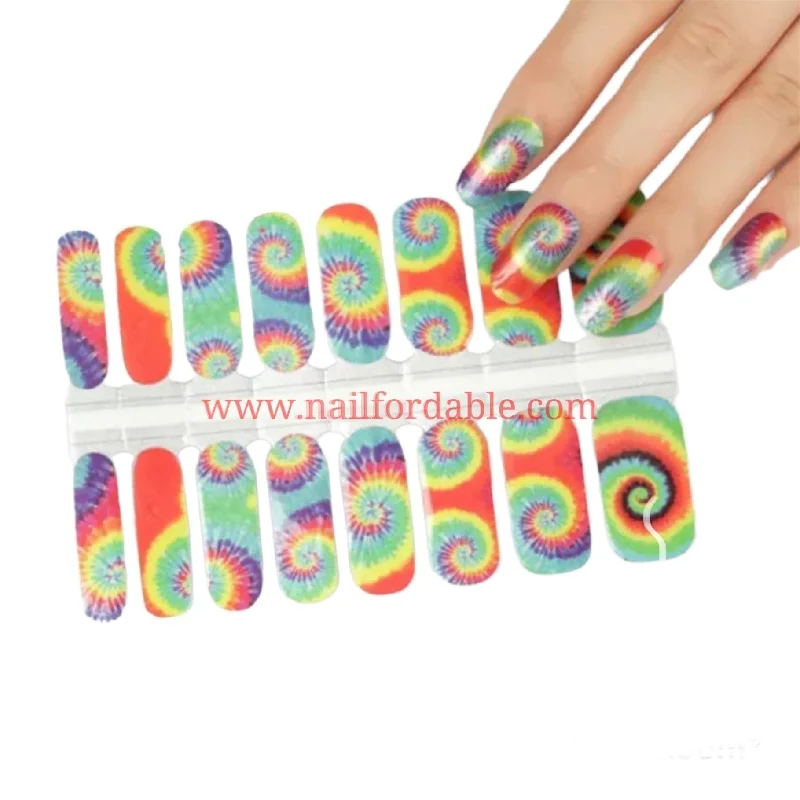 nail repair with base-infused polish-Tie dye