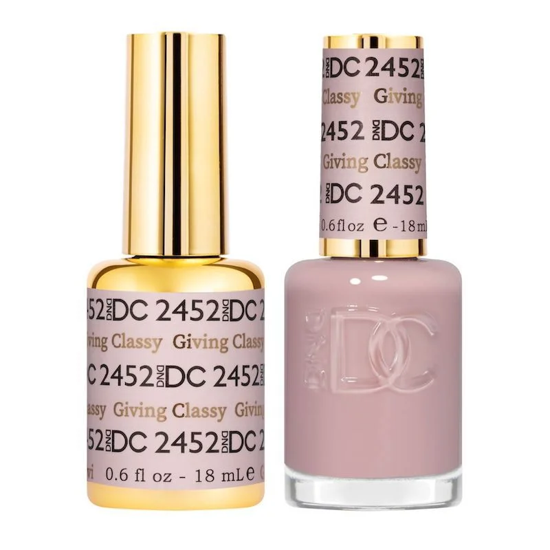 nail polish pattern weave-DND #2452 DC Gel Polish & Lacquer Duo (15ml) Giving Classy