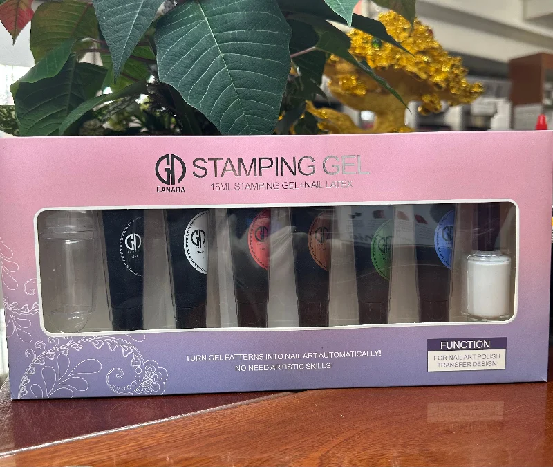 nail polish pluto frost-GND STAMPING GEL KIT-9 PCS