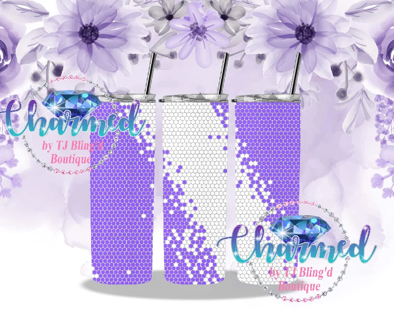 Nail rhinestone beam play-20oz Stainless Steel Sublimated Rhinestone Tumbler with Purple Ombre' Pattern Kit