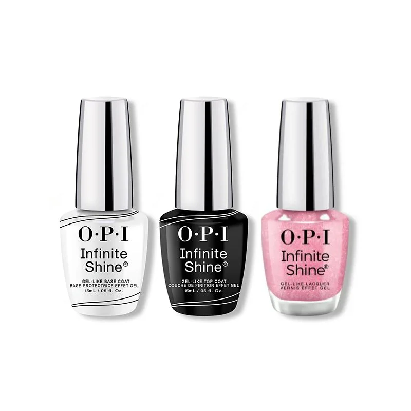 nail polish shadow flicker-OPI - Infinite Shine Combo - Base, Top & Shined, Sealed, Delivered