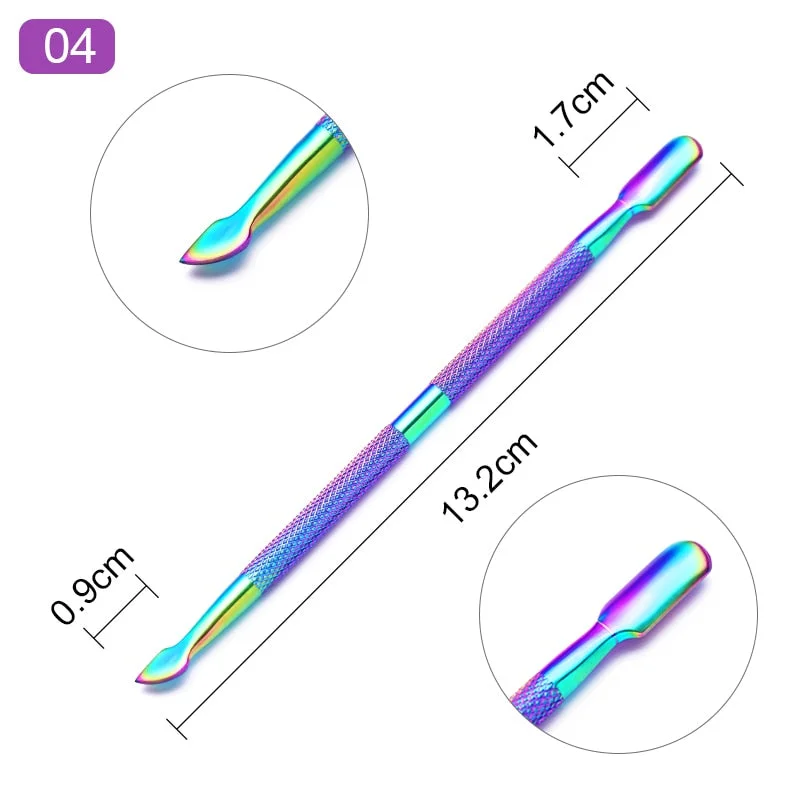 nail repair with booster-packed gel-1PC Double-ended Cuticle Pusher