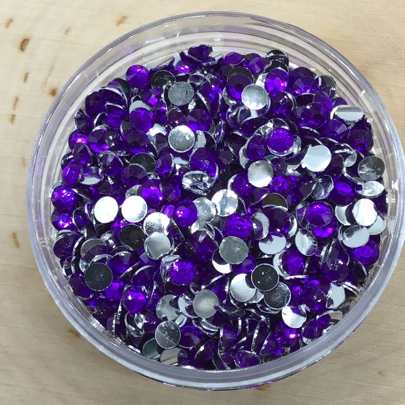 Nail rhinestone no-irritation-Tanzanite (Purple) Resin Rhinestones