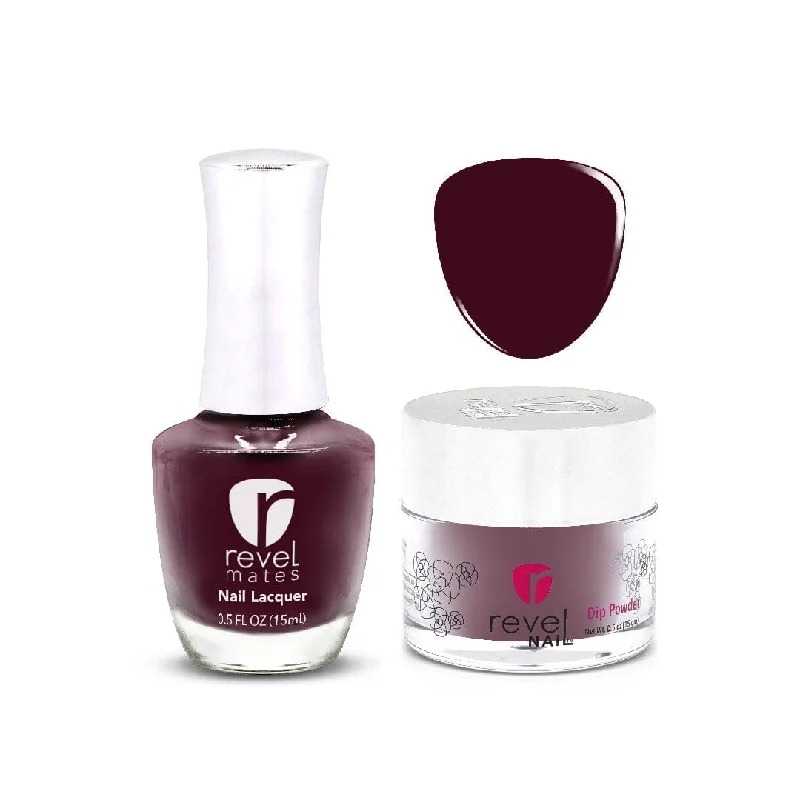 nail repair with bond-infused gel-D252 Roister Red Crème Nail Polish + Dip Powder Set