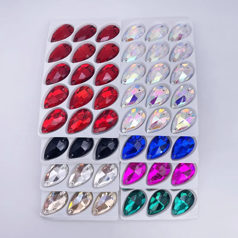 Nail rhinestone style guide-Tear Drop | 17*28mm | Flatback Rhinestones