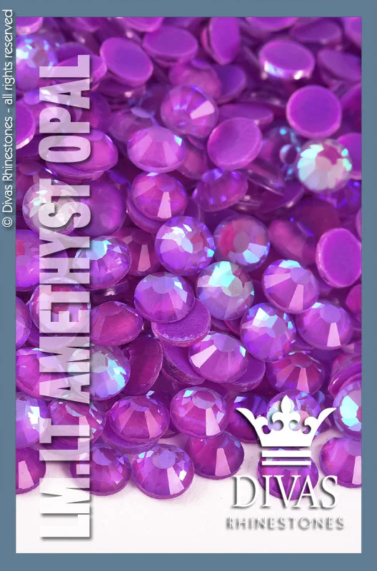 Nail rhinestone smart tricks-LUMINOUS RHINESTONES -'Dk. Amethyst Opal'