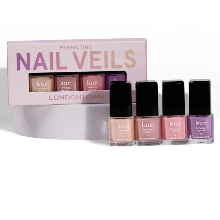 nail polish gloss high-Londontown - Lakur Enhanced Colour - Perfecting Nail Veil Mini Set