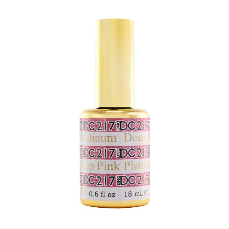 nail polish blend smooth-DND #217 DC Platinum Gel Polish (18ml) Deep Pink Platinum