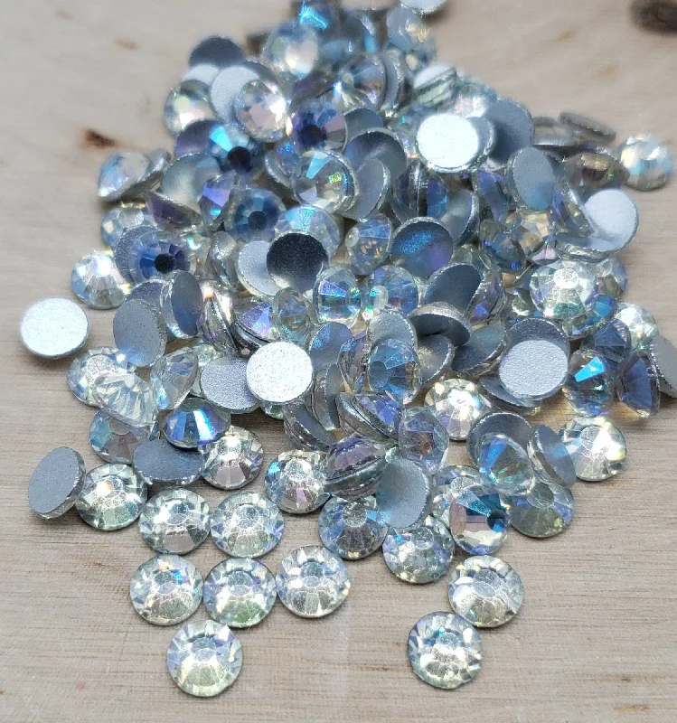 Nail rhinestone plot art-Northern Lights Glass Round Flat Back Rhinestones