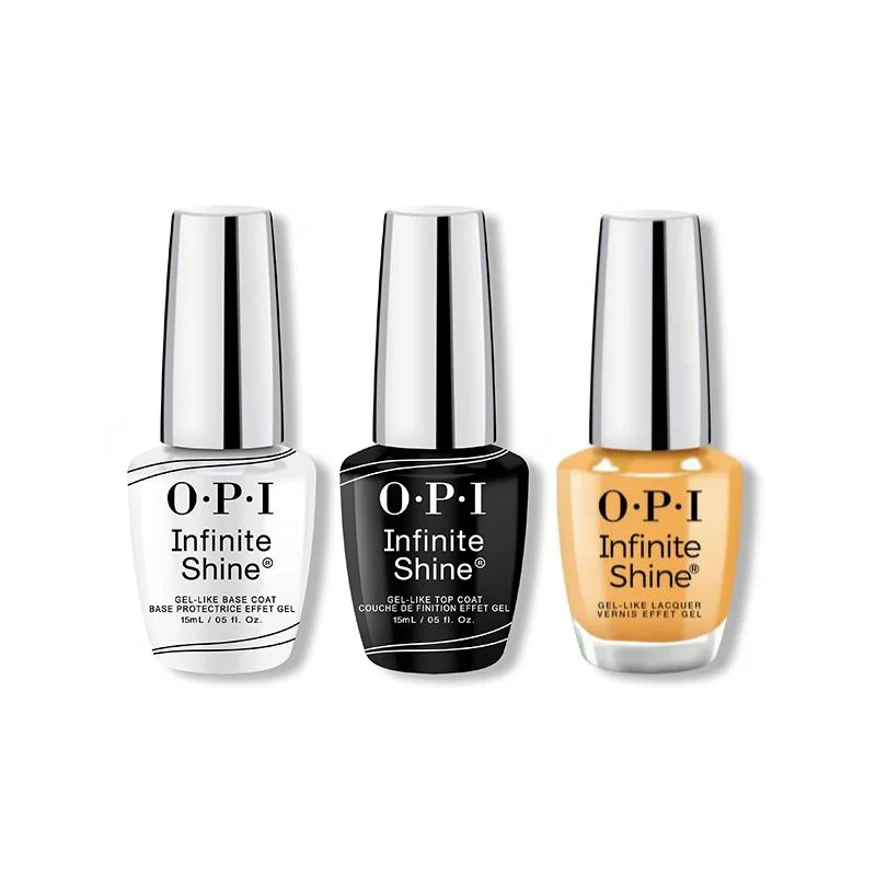 nail polish ember spark-OPI - Infinite Shine Combo - Base, Top & Ready, Sunset, Glow