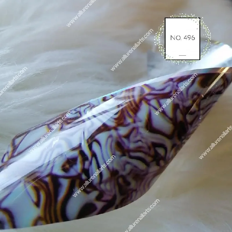 Nail art decoration amethyst-Marble Shell Foil Nail Transfer