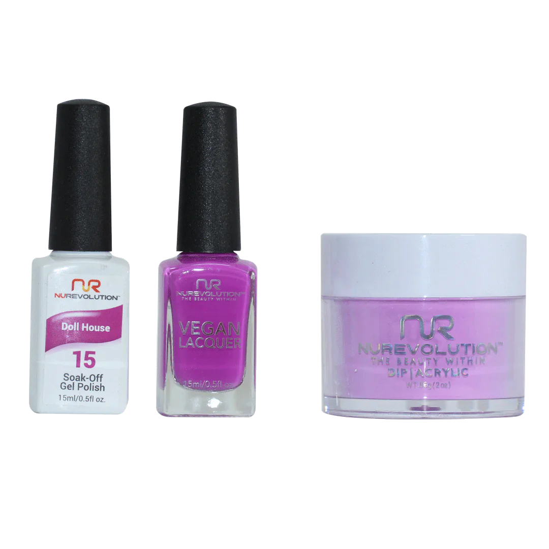 nail polish disco spin-NuRevolution Trio set 015 Doll House