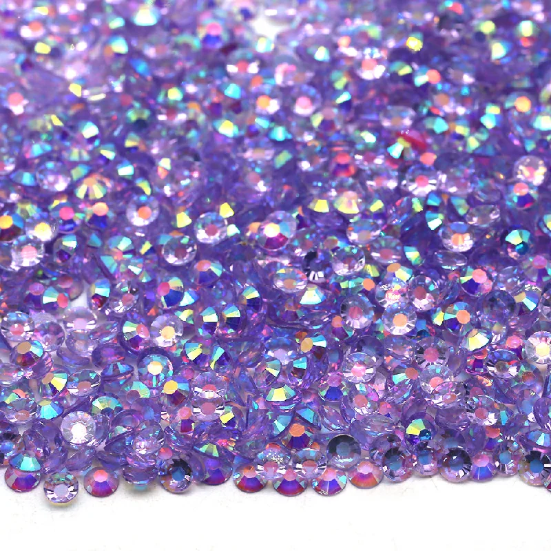 Nail rhinestone salon tricks-Purple AB TP Jelly Rhinestones