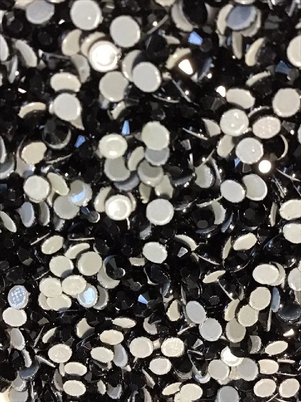 Nail rhinestone gloss seal-Black Hot Fix Rhinestones