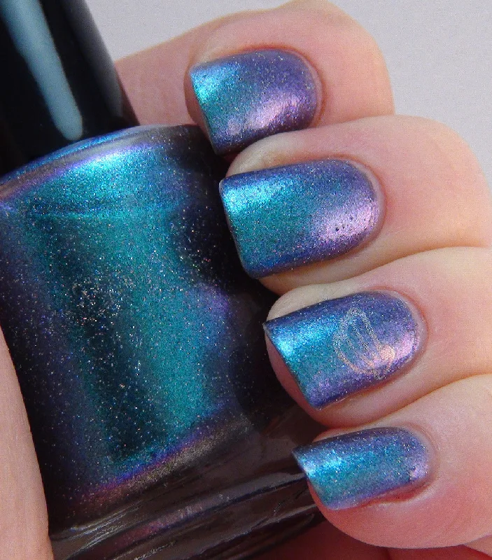 nail polish butterfly wing-Maui - teal/blue/purple multichrome