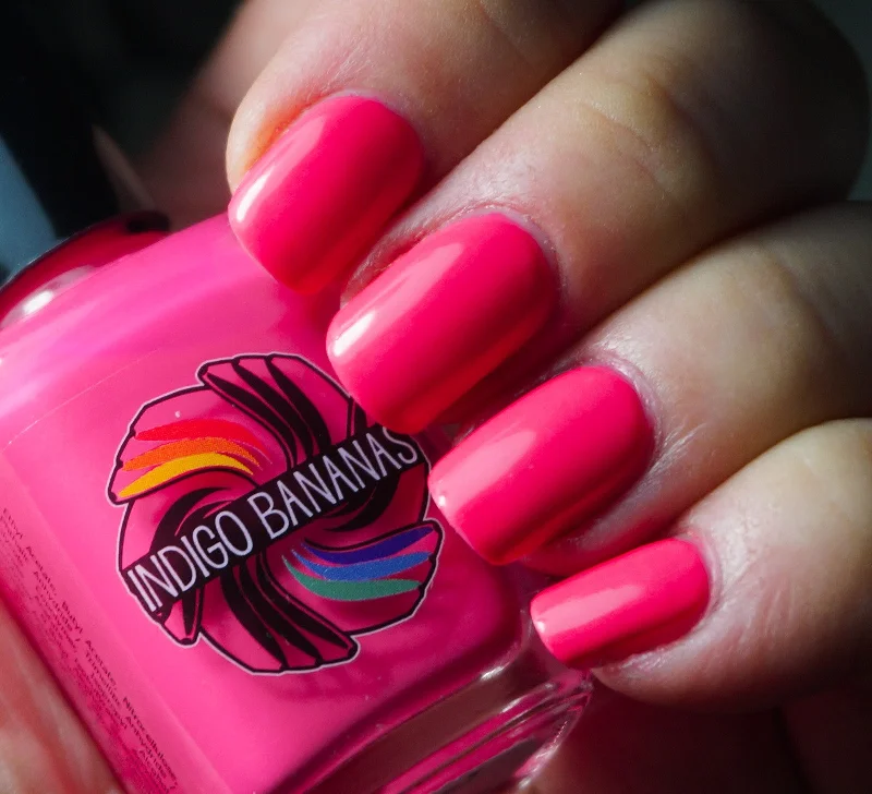 nail polish hornet yellow-Neon, the 10th Element - neon pink creme