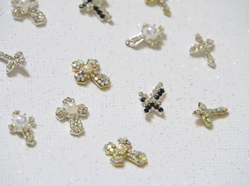 Nail art decoration one-of-a-kind-4pcs Cross Crucifix Nail Decoration