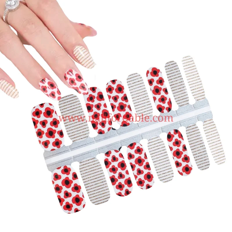 nail repair for nail firmness increase-Flowers and Stripes