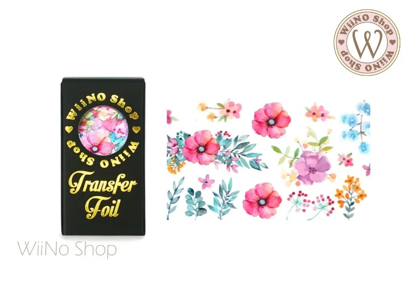 Nail art decoration fusion-Four Season Flower Nail Transfer Foil (FL-D-06)