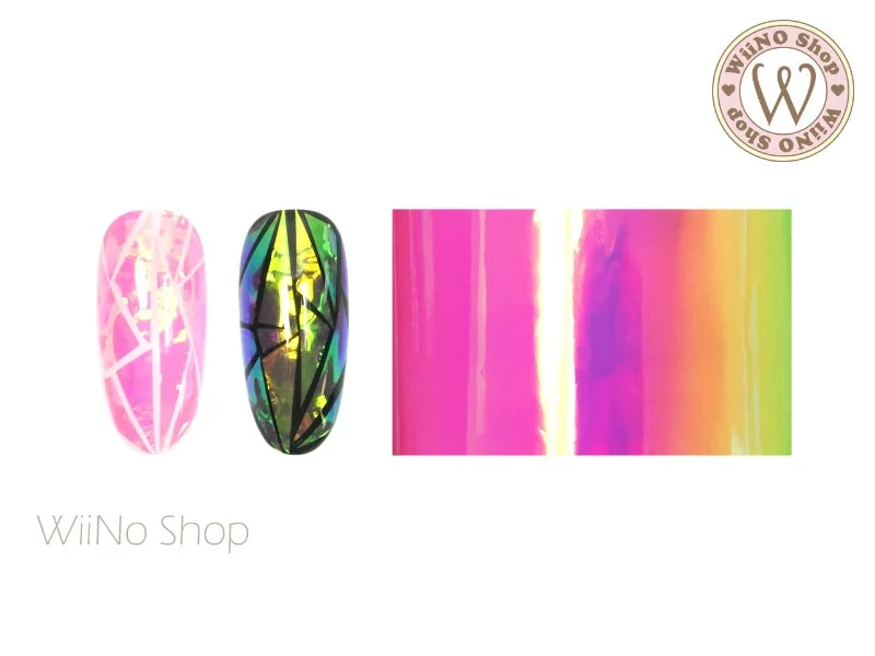 Nail art decoration aurora-Pink Rainbow Nail Film (RB15)