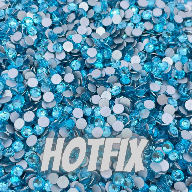 Nail rhinestone secure methods-Aquamarine Hotfix | Wholesale | Rhinestones